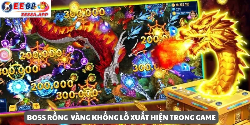 Chiến đấu với boss Rồng vàng khổng lồ