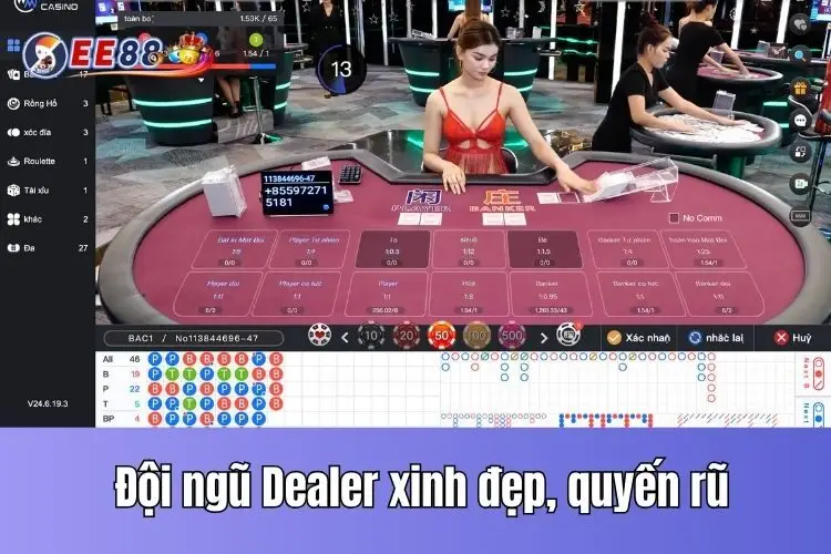 Đội ngũ dealer từ các sảnh casino đầy quyến rũ